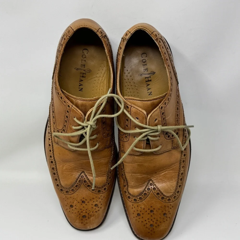 Cole Haan Wingtip Giraldo Derby Brogue Shoe British 9 Leather nike air c09303